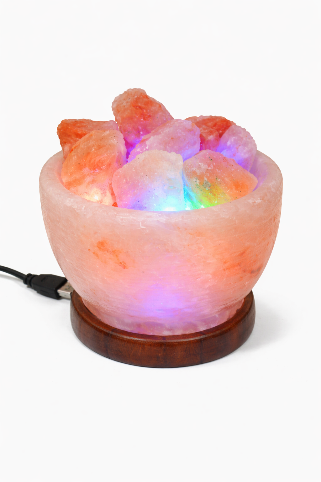 Braciere in Sale dell’Himalaya USB Multicolor | Luce Cromatica & Atmosfera