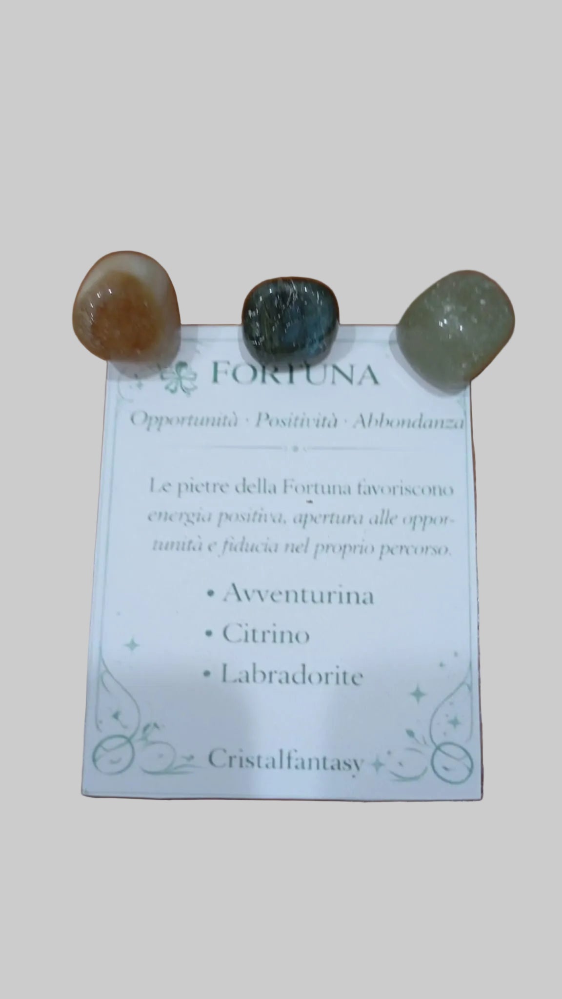 Sacchetto del Benessere "Fortuna & Abbondanza" - Mix 3 Pietre per il Successo