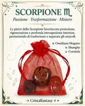 Kit Cristalli Segno Zodiacale Scorpione - Ossidiana Mogano, Shungite, Corniola
