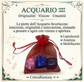 Kit Cristalli Segno Zodiacale Acquario - Lapislazzuli, Ametista, Multifluorite