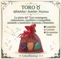 Kit Cristalli Segno Zodiacale Toro - Lepidolite, Corniola, Avventurina Verde