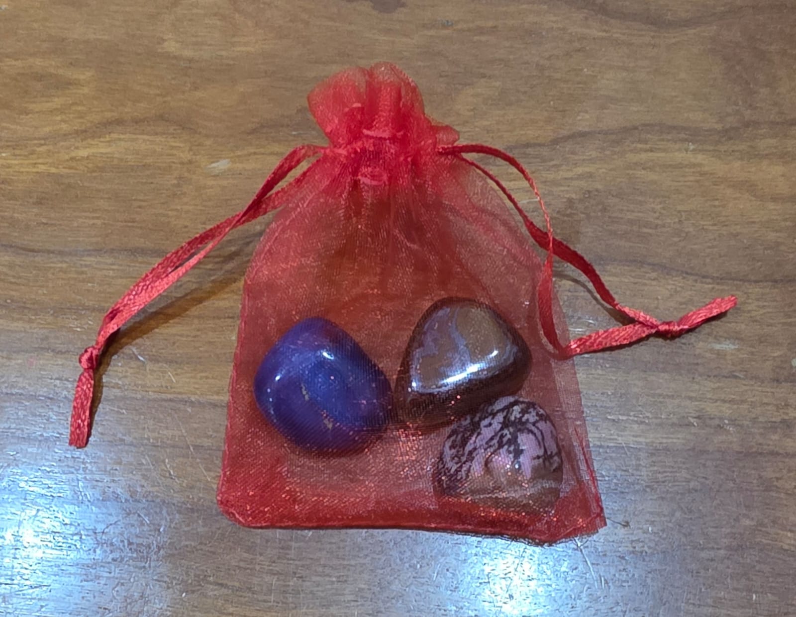 Kit Cristalli Segno Zodiacale Gemelli - Occhio di Tigre, Onice Blu, Rodonite