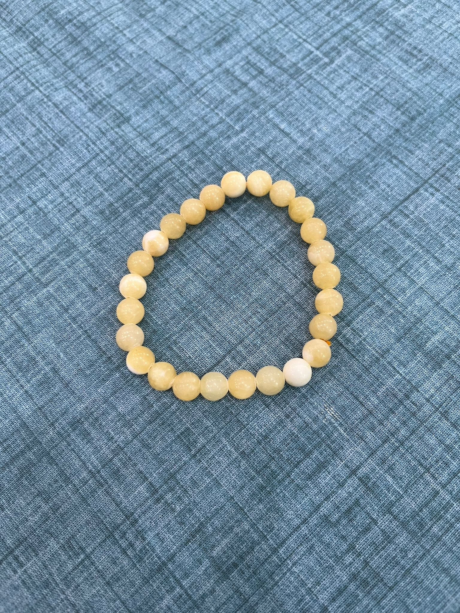Bracciale in Calcite Gialla / Stimola il Pensiero Positivo e L'Autoconsapevolezza