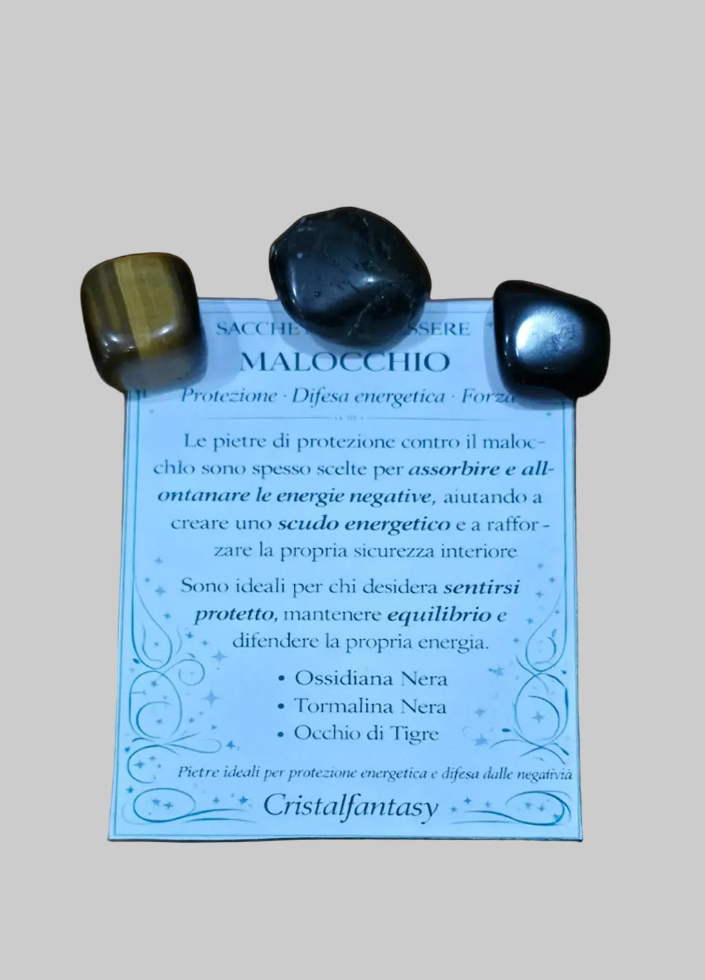Sacchetto del Benessere "Protezione & Malocchio" - Mix 3 Pietre Protettive